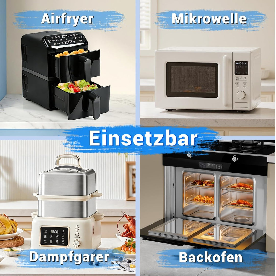 Silikonform Zubehör für Philips Airfryer 4000 Series Stacked Dual Basket 10L, Heissluftfritteuse Zub