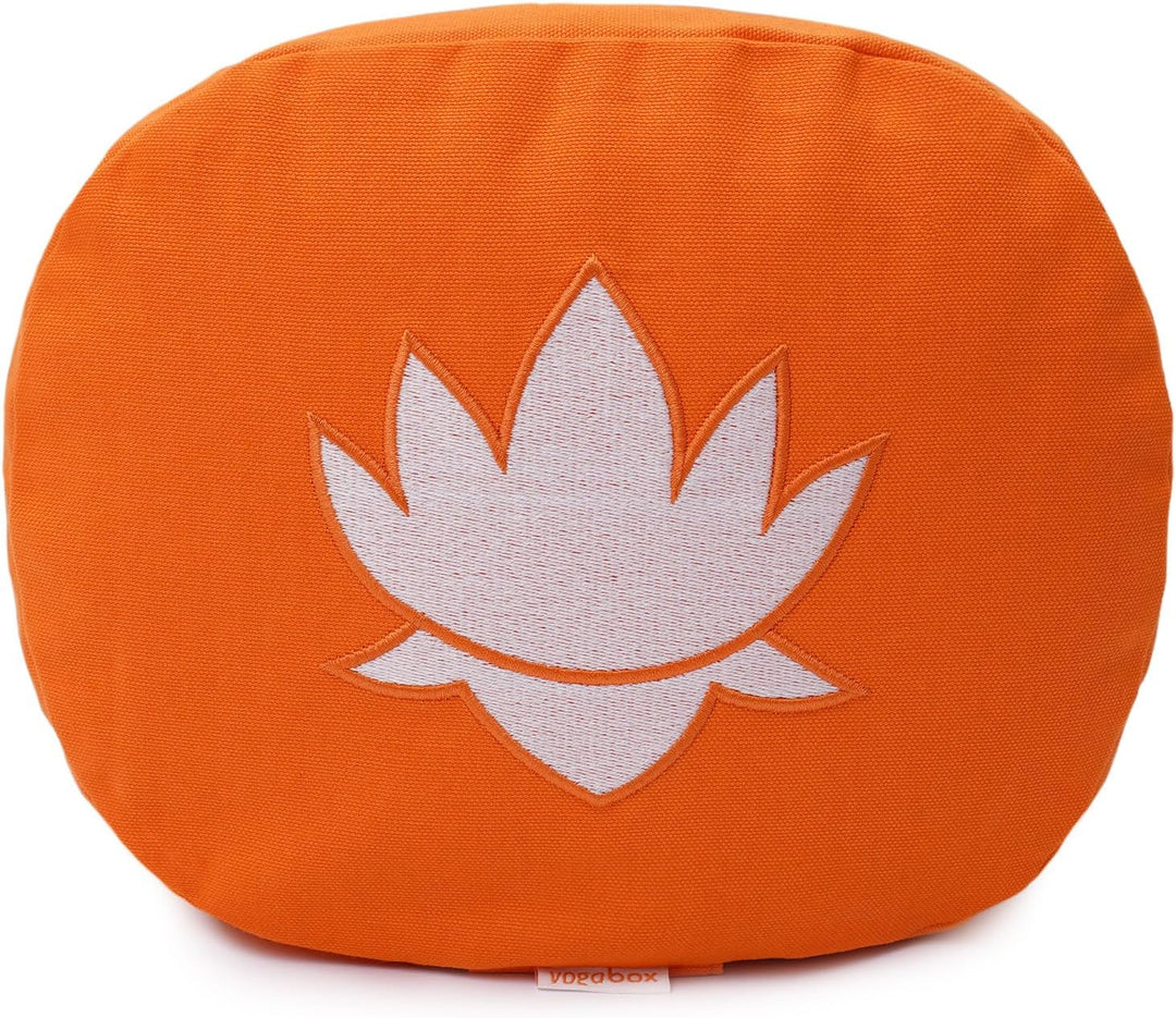 Yogabox Meditationskissen/Yogakissen Lotus oval orange, orange