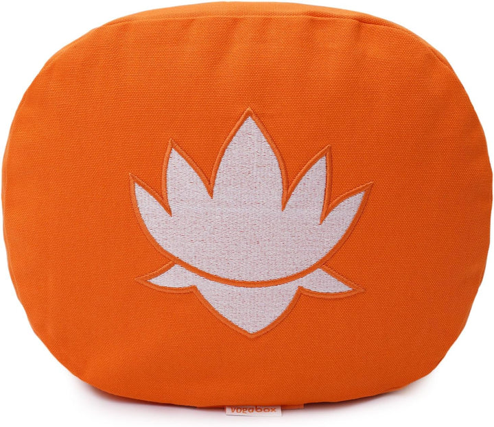 Yogabox Meditationskissen/Yogakissen Lotus oval orange, orange