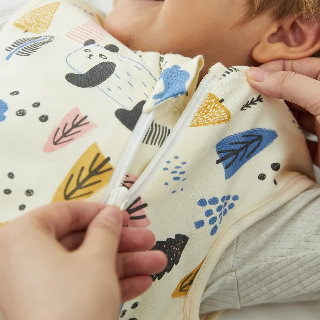 Duomiaomiao Schlafsack mit füssen, ganzjahres, 100% Baumwolle Schlafsack Baby, 1.5 Tog, Schlafsack m