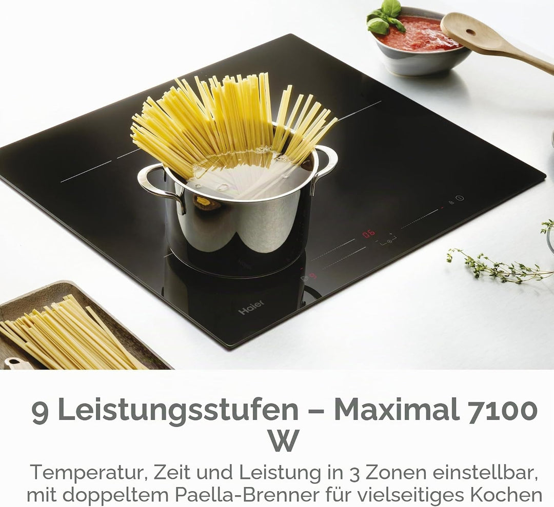 Haier SERIE 2 HAIDSJ63MC Induktionskochfeld/Multi Slider-Bedienung und Wi-Fi-Funktion (hOn App) / 3
