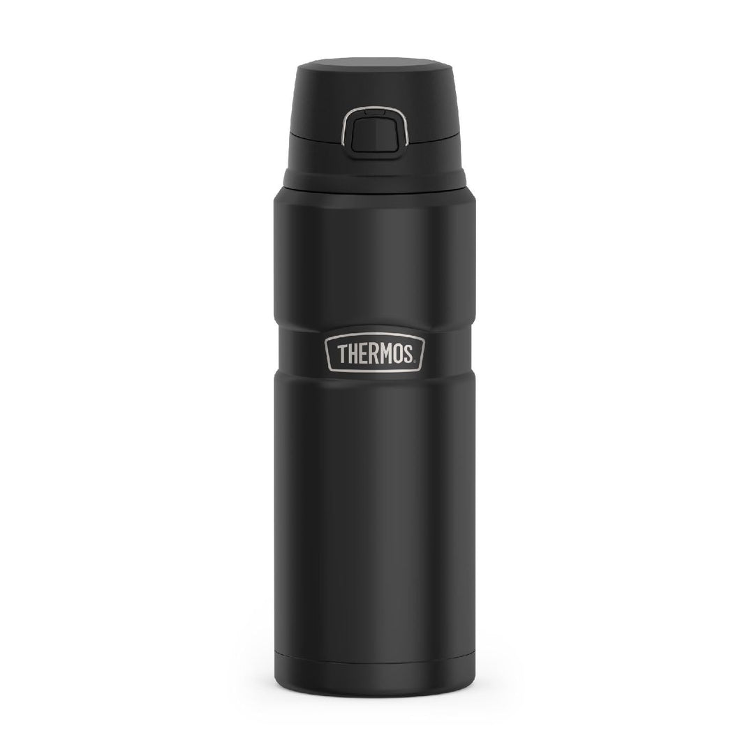 Thermos Stainless King 24 Ounce Drink Bottle, Matte Black, Matte Black