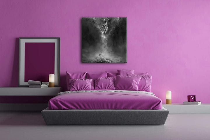 deyoli Der verwunschene Wald Format: 70x70 Effekt: Schwarz&Weiss als Leinwandbild, Motiv fertig gera
