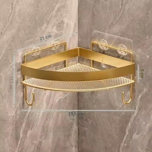 Duschregal 2er-Pack Eck-Duschregale mit Haken, dreieckige Duschregale zur Wandmontage, Dusch-Organiz