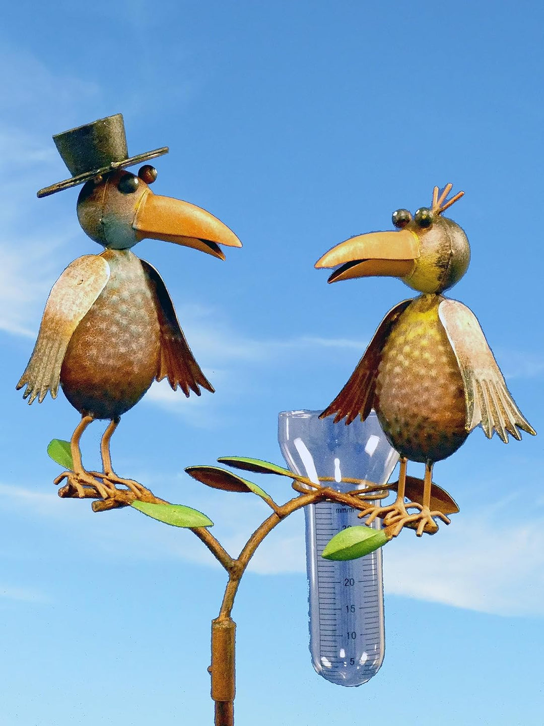 Pommerntraum ® | Regenmesser Niederschlagsmesser Pluviometer Rostoptik Prof. Dr. Rabe + Gattin - tol