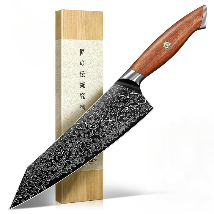 Freelander Kiritsuke Messer VG10 Küchenmesser, Scharfes Japanisches Profi Kochmesser mit Ergonomisch