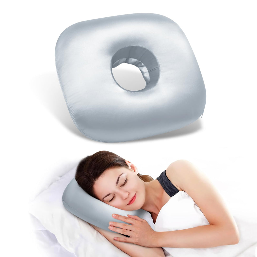 Orthopedic Ear Hole Pillow for Side Sleepers - Relief for Piercing Pain, Ear Inflammation & Pressure