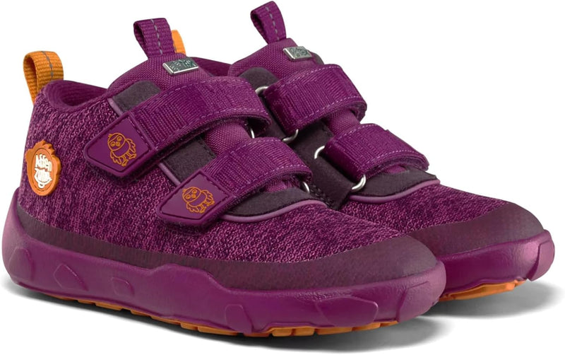 Affenzahn Barfussschuh Leder Buddy mit Klettverschluss Weich rutschfest Flexibel Reflektierend für J