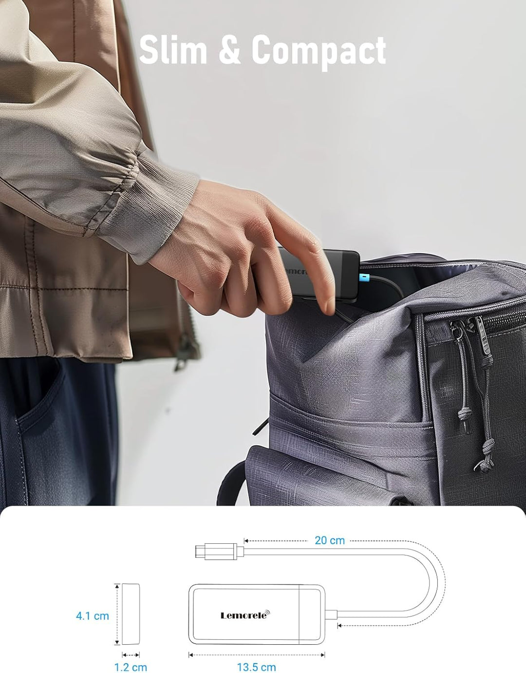 Docking Station USB C Hub Dual HDMI, 2024 Upgrade Lemorele USB C Dock 2*HDMI Adapter 4K, 3 USB 3.0/2