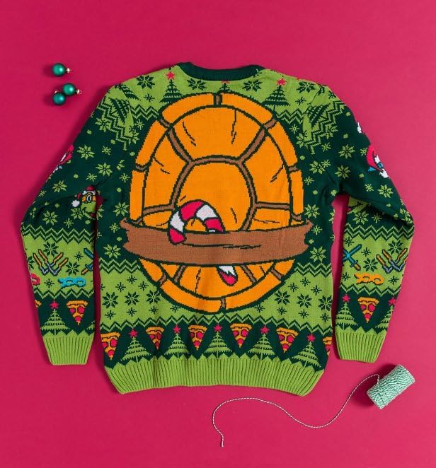 Unisex Teenage Mutant Ninja Turtles Christmas Jumper Notebook L Grün, Mehrfarbig, L Gr&amp;