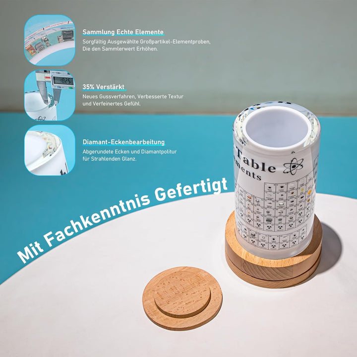 Periodensystem der Echten Elementen, Periodensystem aus Acryl der LED Tischlampe mit 83 Echten Eleme