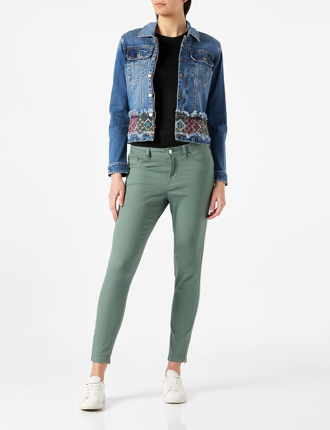 Desigual Damen Chaq_bakersf Jeansjacke XS Blau, XS Blau