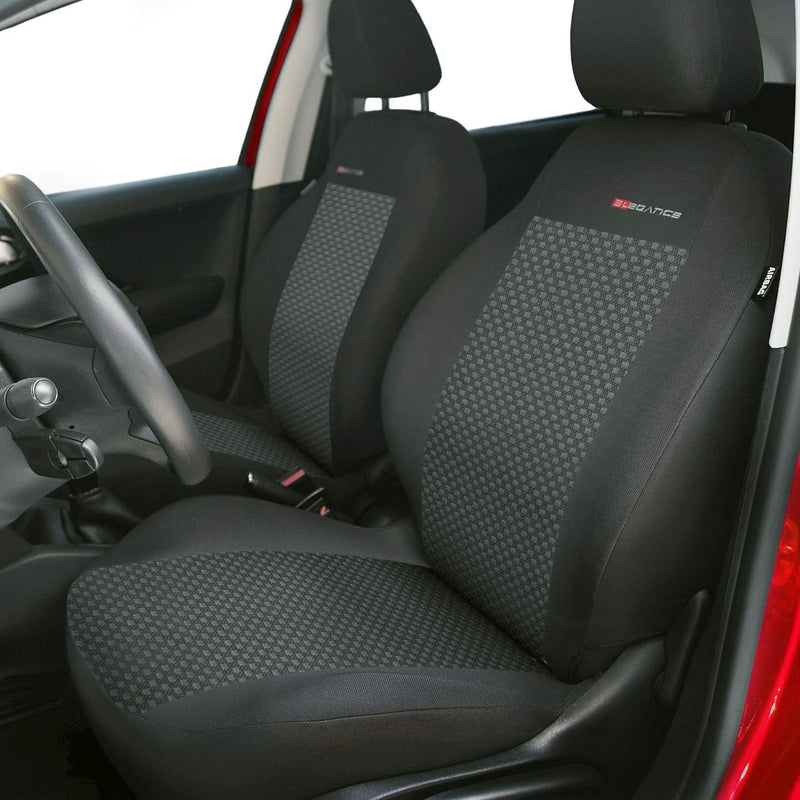 Saferide | Mass Autositzbezüge Grau PKW Komplettset 5-Sitze Sitzbezüge Sitzbezug Schonbezug Schonbez