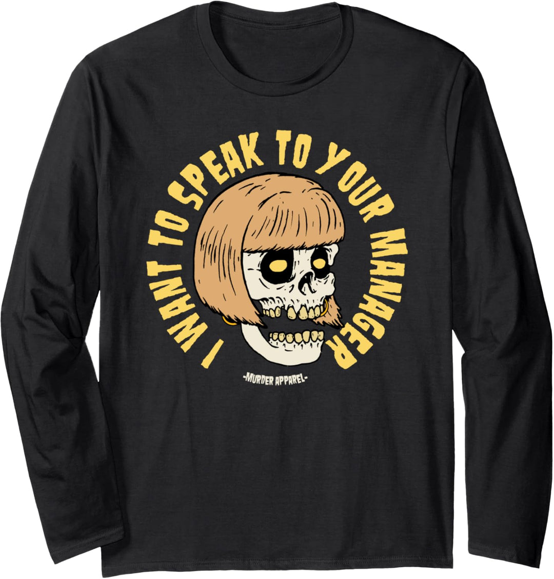 Karen Skull Goth Manager Langarmshirt