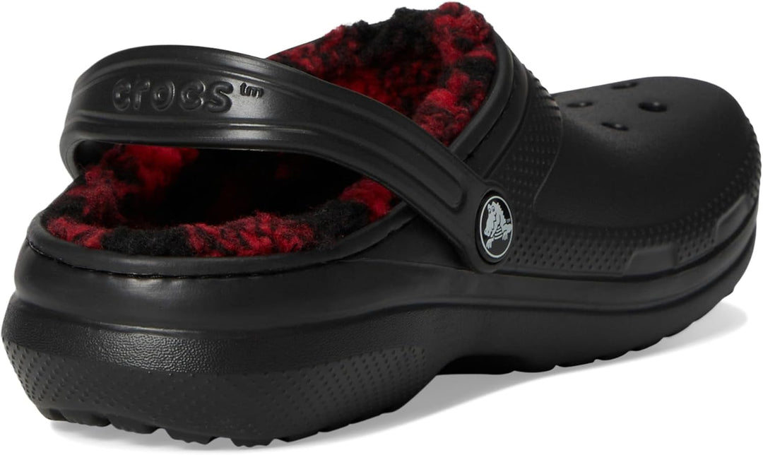 Crocs Classic Clog - Seasonal Graphic (Little Kid/Big Kid) 28 EU Buffalo Plaid Black Varsity Red 1,