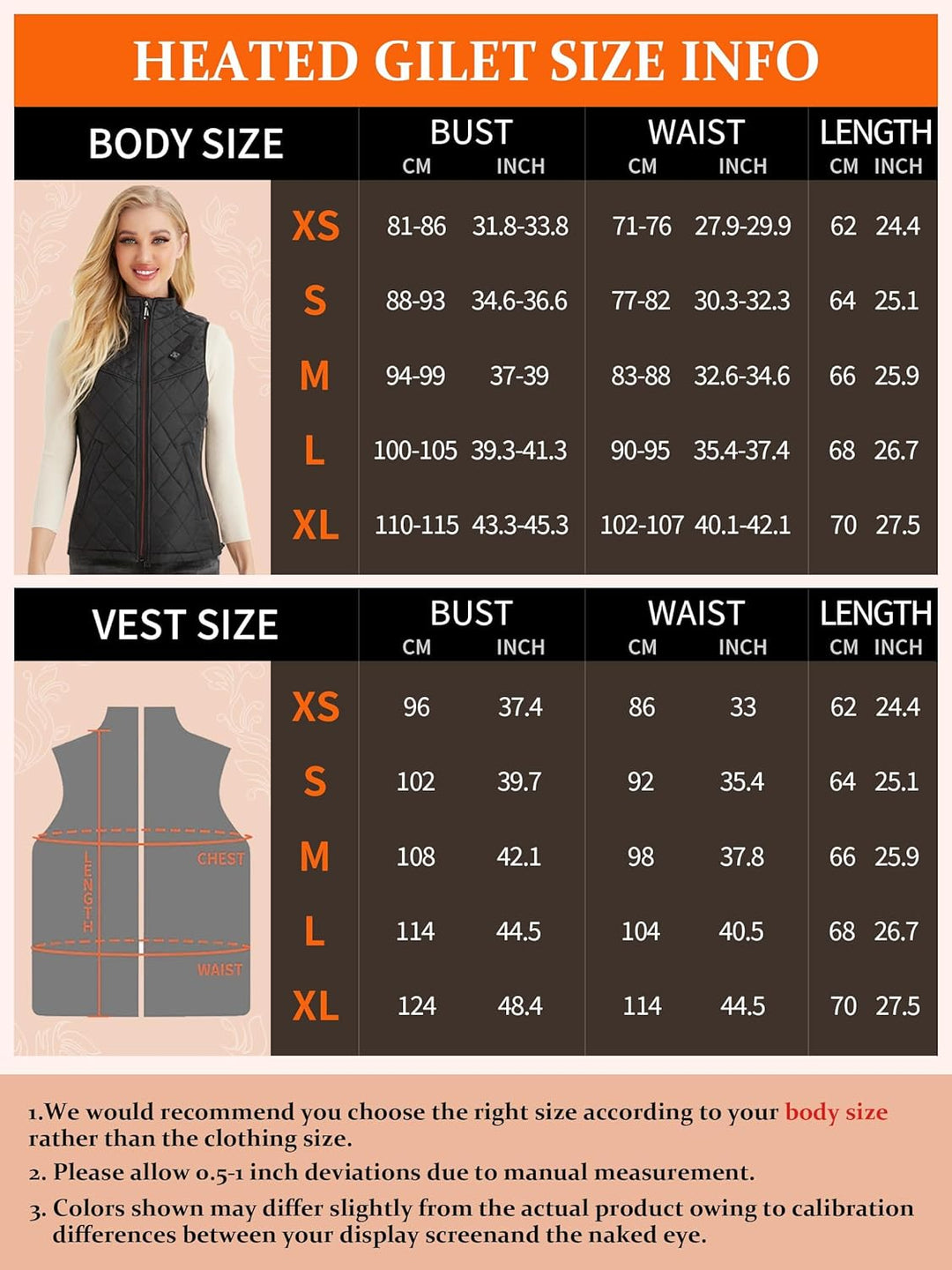 Kintiwe Beheizbare Weste Damen, Beheizte Weste mit 16000mAh Powerbank, Heizweste Wärmeweste Beheizba