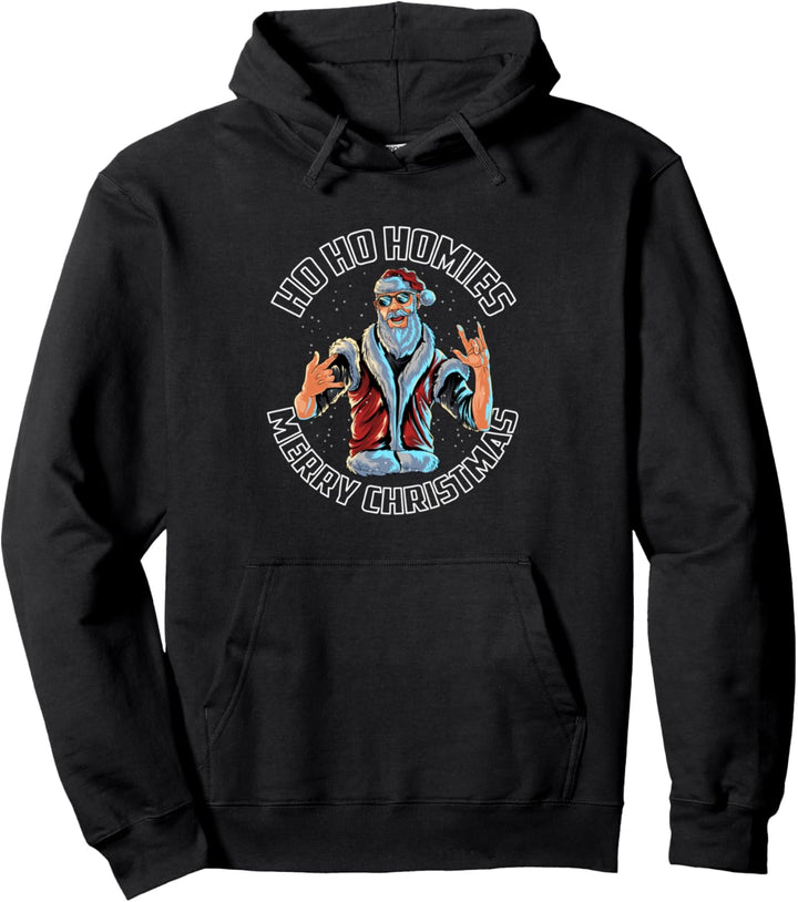 Ho Ho Homies Merry Christmas Pyjama Lustiger Weihnachtsmann Xmas Holiday Pullover Hoodie