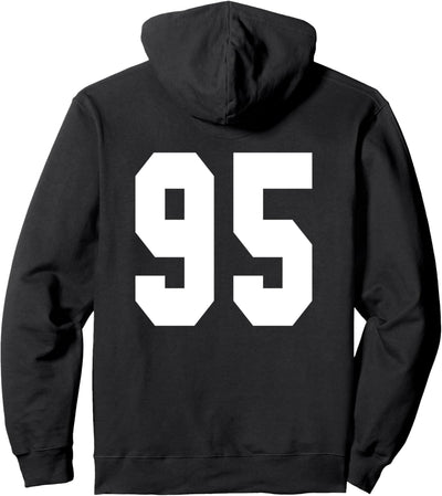 # 95 Team Sports Jersey Front & Back Number Player Fan Pullover Hoodie