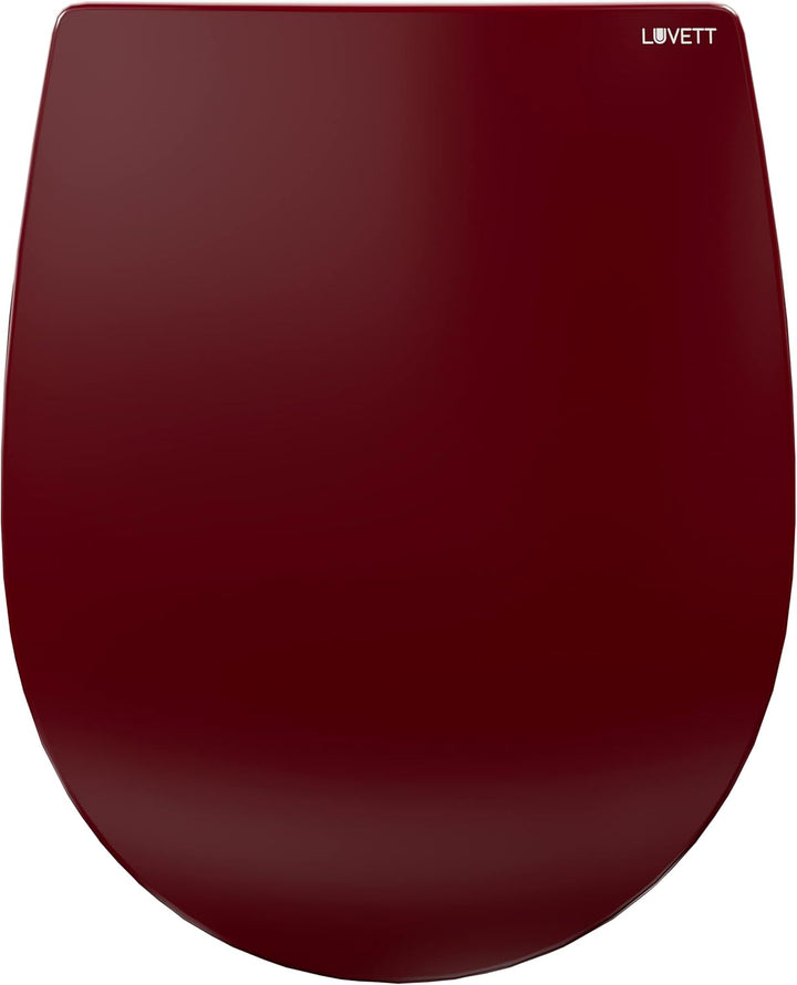 LUVETT® WC-Sitz mit Absenkautomatik C100 oval universell, Toilettendeckel mit 3 Edelstahl Montagelös