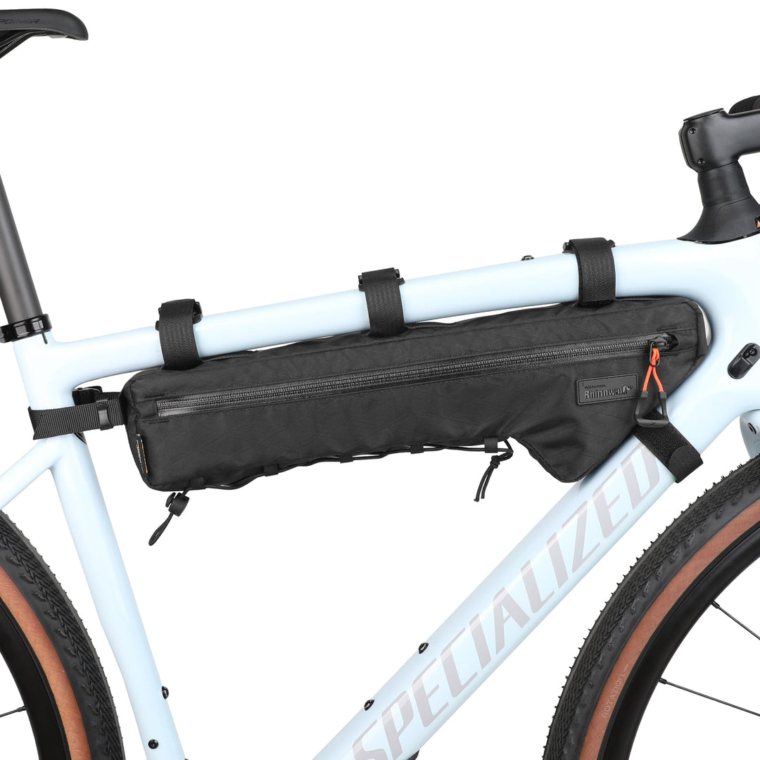 Rhinowalk Fahrrad-Dreieckstasche 2,4L – wasserdichte Rahmentasche mit YKK-Reissverschluss, Pumpenhal
