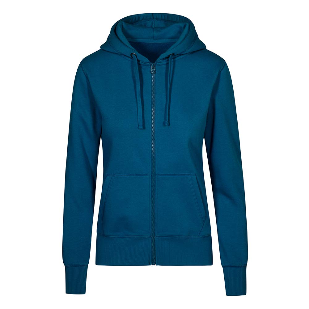 X.O Zip Hoodie Jacke Plus Size Damen, Petrol, XXL