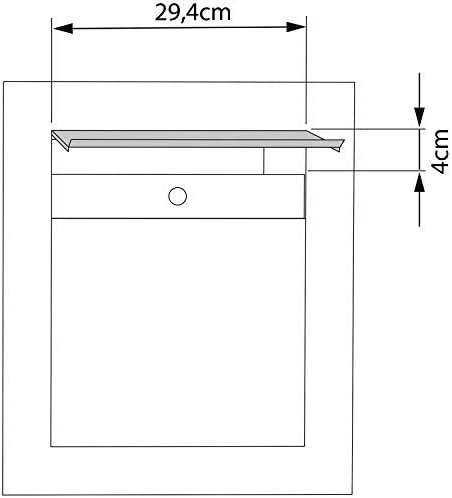 Unterputz-Briefkasten, Design Einbaubriefkasten Bari Anthrazit - Bravios