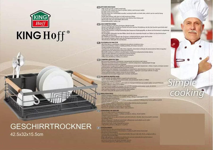KING HOFF Geschirrtrockner (Grau), Grau
