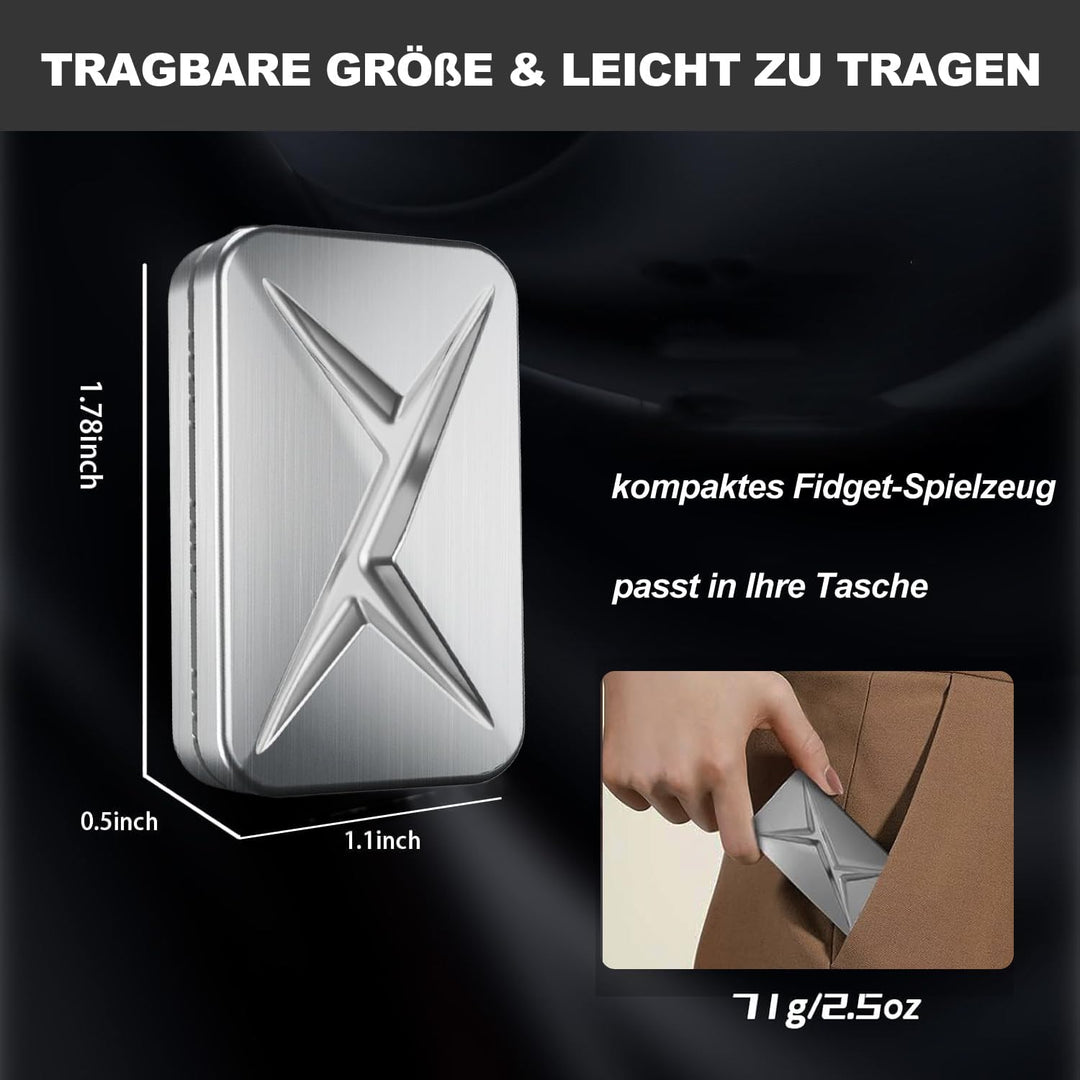 Vitoki Metall-Fidget-Slider für Erwachsene, magnetisches Fidget-Spielzeug mit All-Slide zur Linderun