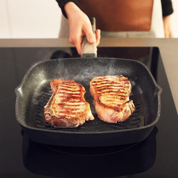 Cecotec Grill Polka Excellence 28 Grill Force, Durchmesser 28 cm, Aluminiumguss, Antihaftbeschichtun