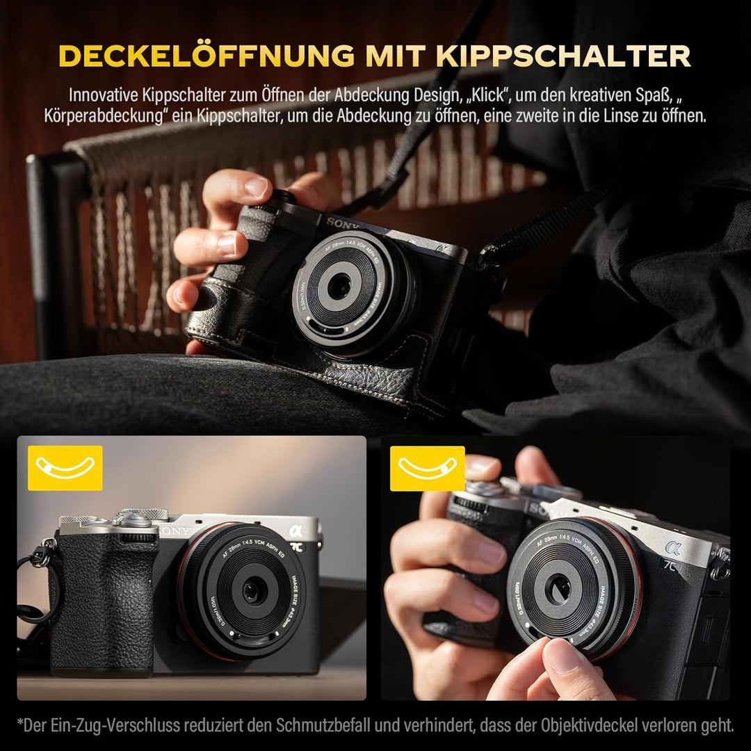 VILTROX 28mm F4.5 Ultradünn Pfannkuchen-Objektiv E-Mount Autofokus 28 mm f/4.5 FE Chip-Grösse Full F
