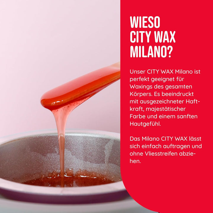 PINK Cosmetics - CITY WAX Milano 1 kg - Profi-Waxing ohne Vliesstreifen - Wachsperlen zur schnellen
