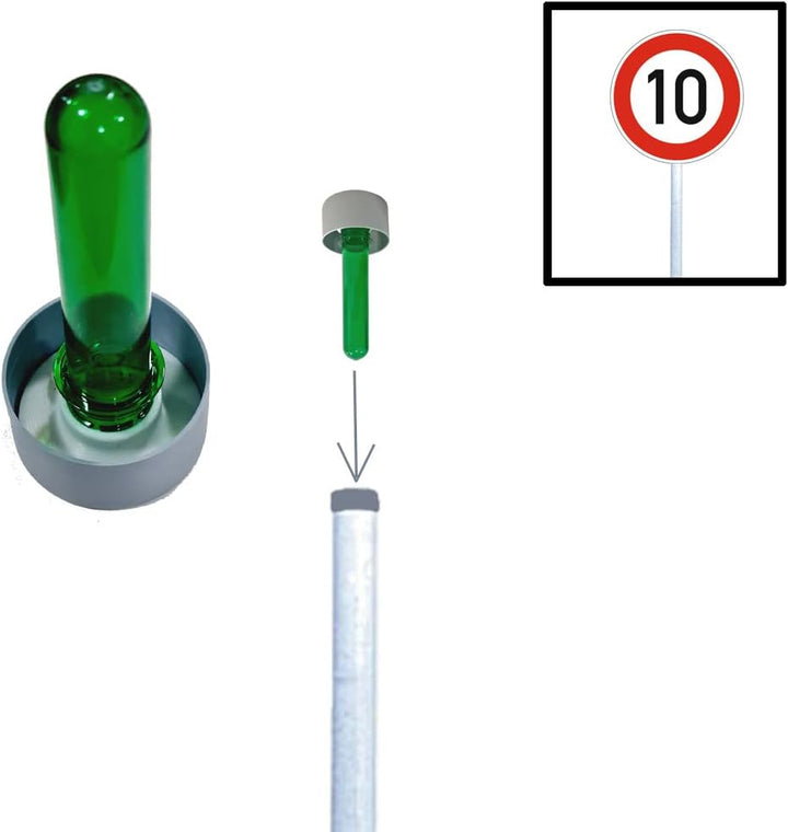 2 x Pfosten Dose Versteck D5 XXL PEtling Logbuch Logstreifen Set Paket D5 / T5 Multi Stadt Geocache