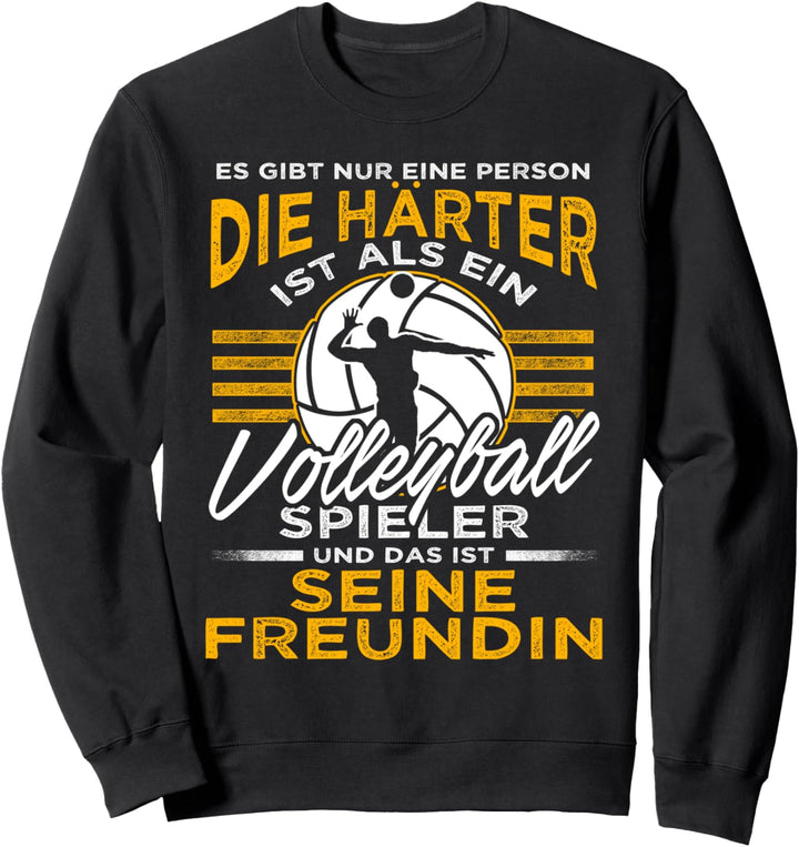 Volleyball Freundin Sport lustiger Spruch Sweatshirt