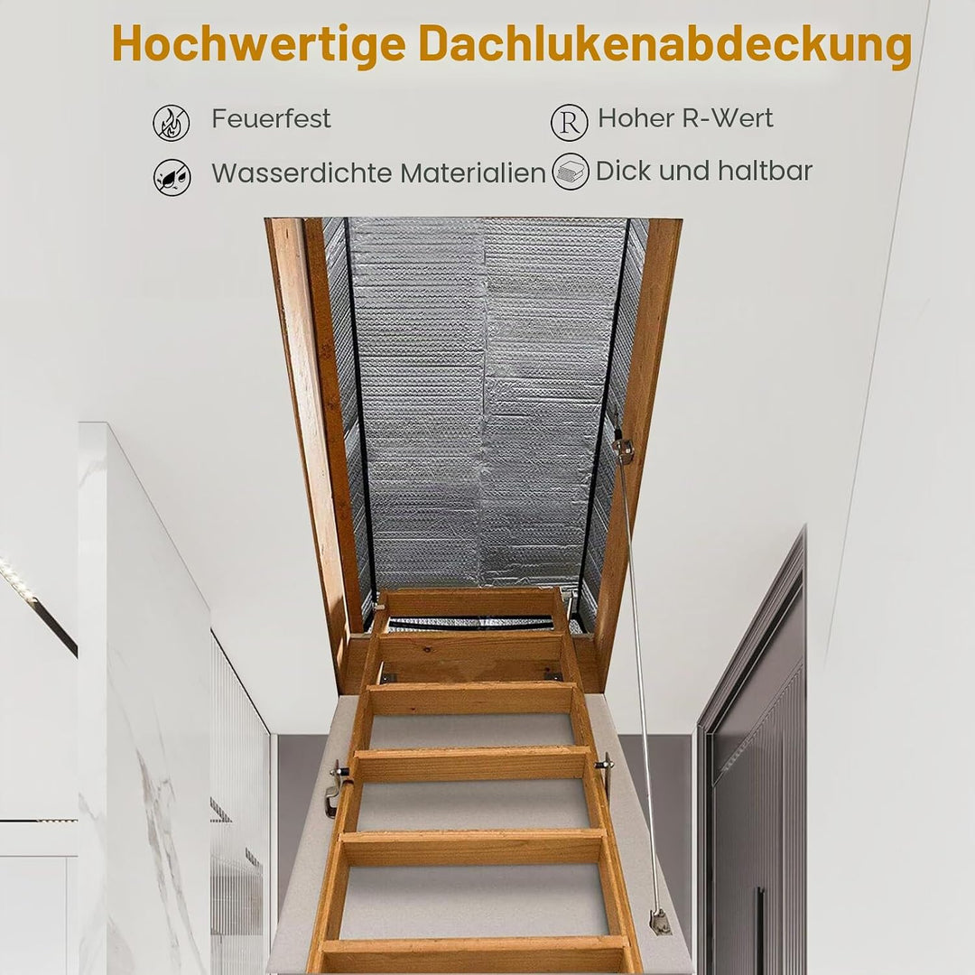 Dachboden-Treppen-Isolierabdeckung – Premium-Energiesparende Dachboden-Treppenleiter, Isolator zum H