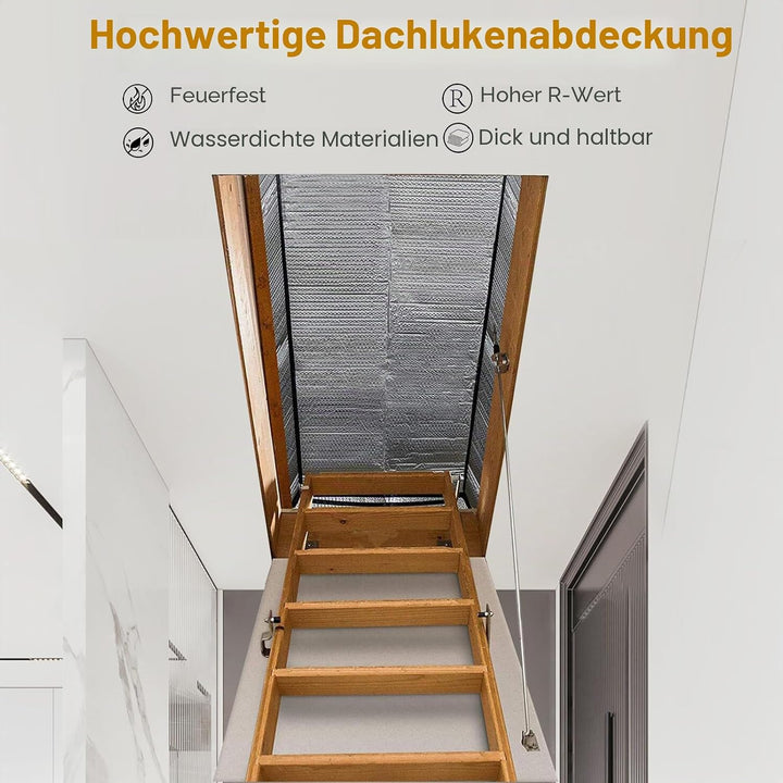 Dachboden-Treppen-Isolierabdeckung – Premium-Energiesparende Dachboden-Treppenleiter, Isolator zum H