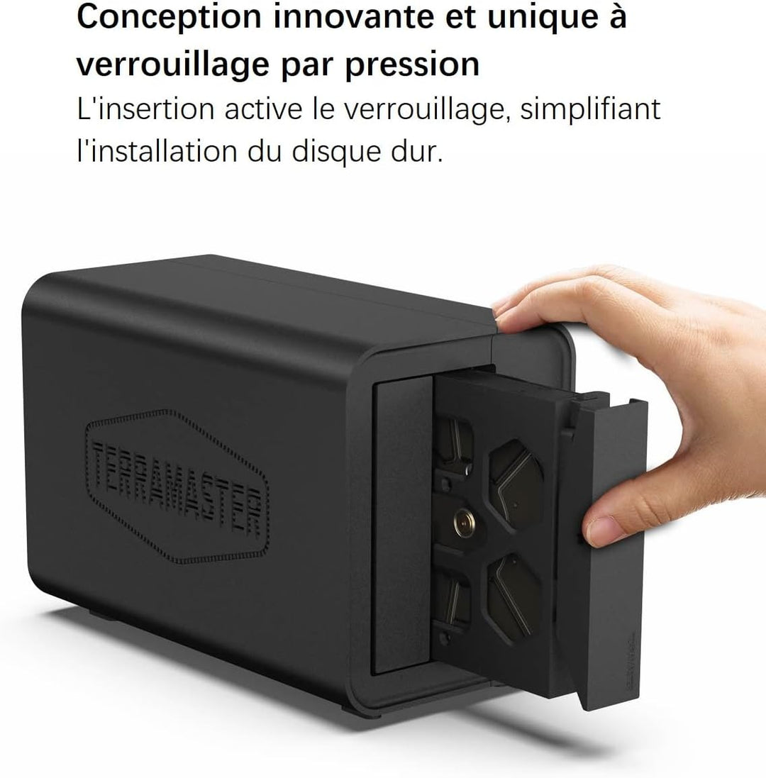 TERRAMASTER D2-320 USB 3.2(Gen2) 10Gbps-Speicher Externes Festplattengehäuse Support RAID 0/1/Single
