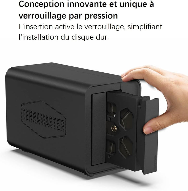 TERRAMASTER D2-320 USB 3.2(Gen2) 10Gbps-Speicher Externes Festplattengehäuse Support RAID 0/1/Single