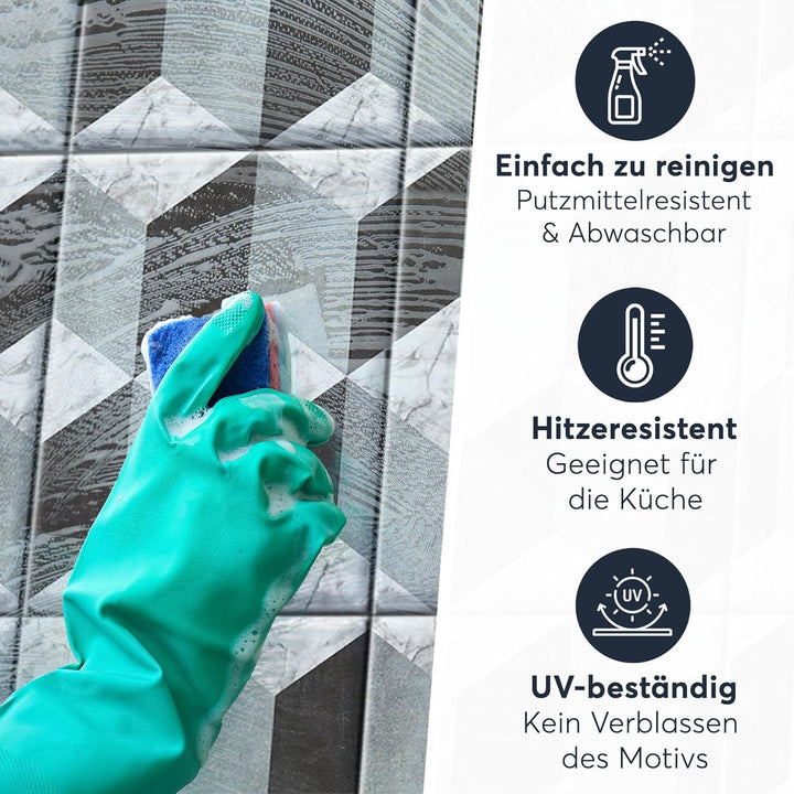 CREATISTO Mosaik Klebefliesen Stickerfliesen Fliesenfolie - Selbstklebende Fliesen Folie I Stickerfl