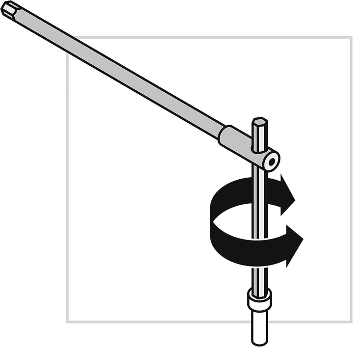 PB Swiss Tools T-Griff Innensechskant mit Gleit-Quergriff PB 1204.10 (10 mm) | 100% Swiss Made | Sec
