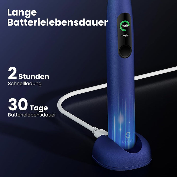 Oclean X Pro Elektrische Zahnbürste, Schallzahnbürste mit Farbdisplay, 3 Putzmodi & 32 Intensitäten,