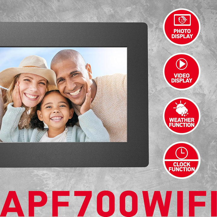 Agfa Photo - Bilderrahmen Realiview 7' 7 Zoll mit WLAN, 7 Zoll mit WLAN