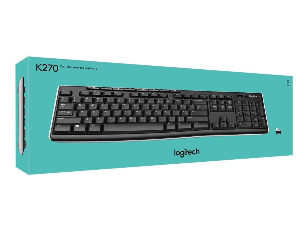 Logitech K270 Kabellose Tastatur für Windows, Französisches AZERTY-Layout - Schwarz
