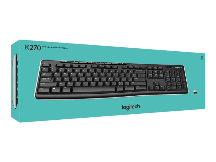 Logitech K270 Kabellose Tastatur für Windows, Französisches AZERTY-Layout - Schwarz
