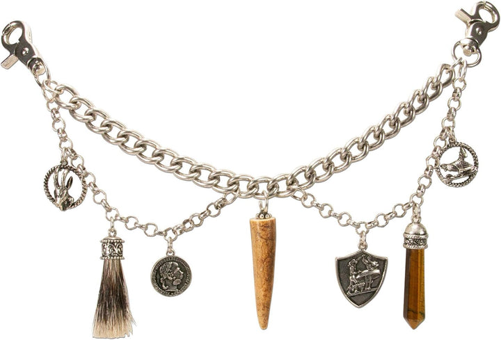 Alpenflüstern Trachten-Charivari Phineus - Hochwertiger Herren-Trachtenschmuck mit Trophäen-Anhänger