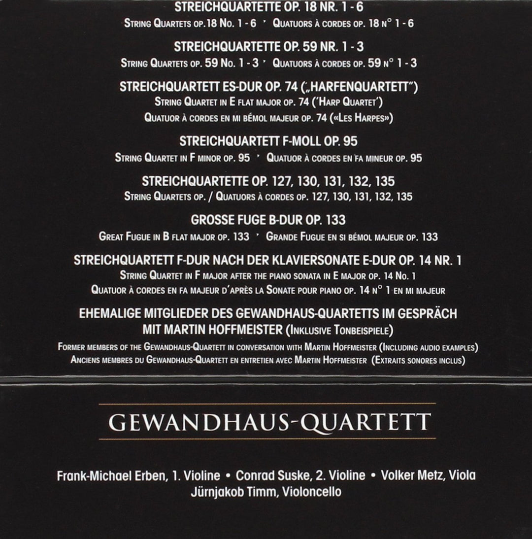 Beethoven: Die Streichquartette, Audio-CD