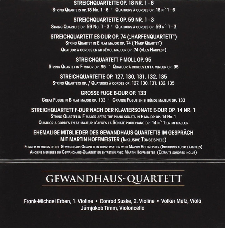 Beethoven: Die Streichquartette, Audio-CD
