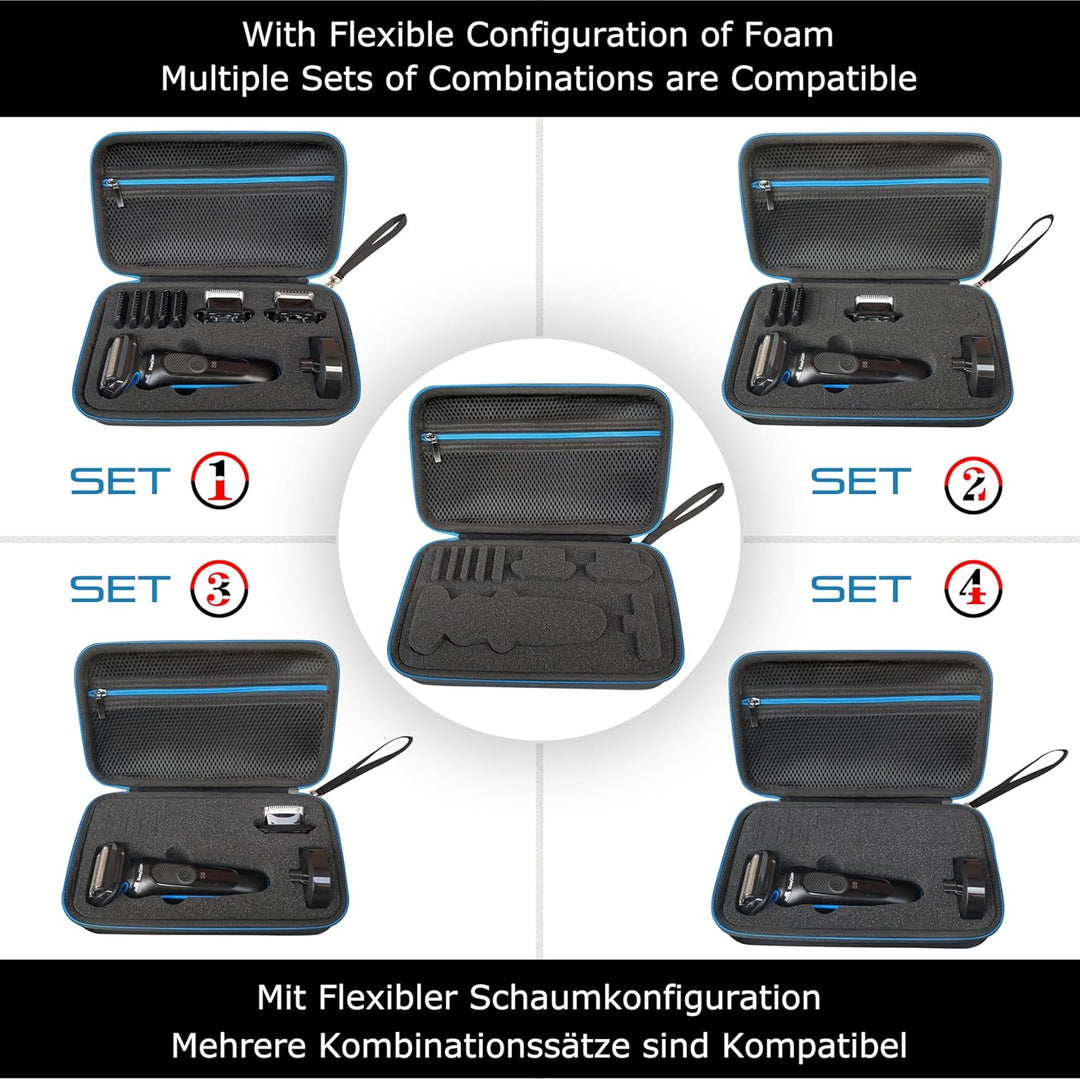 Hart Etuis Kompatibel mit Braun Series 5 Elektrorasierer 51-M4500cs,51-B1820s,51-B1000s mit EasyClic