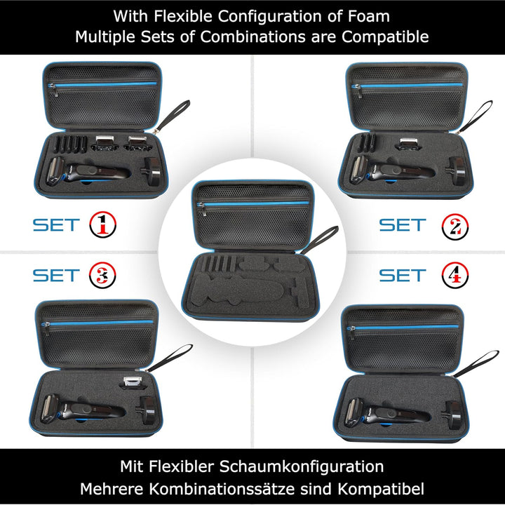 Hart Etuis Kompatibel mit Braun Series 5 Elektrorasierer 51-M4500cs,51-B1820s,51-B1000s mit EasyClic