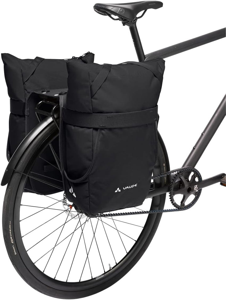 VAUDE Fahrrad 2in1 Hinterradtasche und Einkaufstasche TwinShopper, abnehmbare Einkaufstaschen, 44 Li