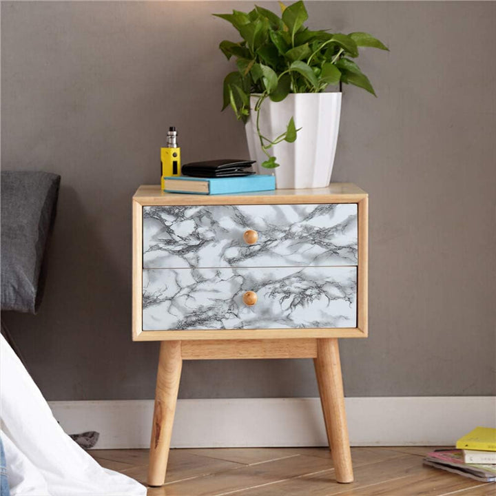 Livelynine 5M X 60 CM Breit Klebefolie Marmor Folie Grau Selbstklebend Folie für Tisch Tischplatte A